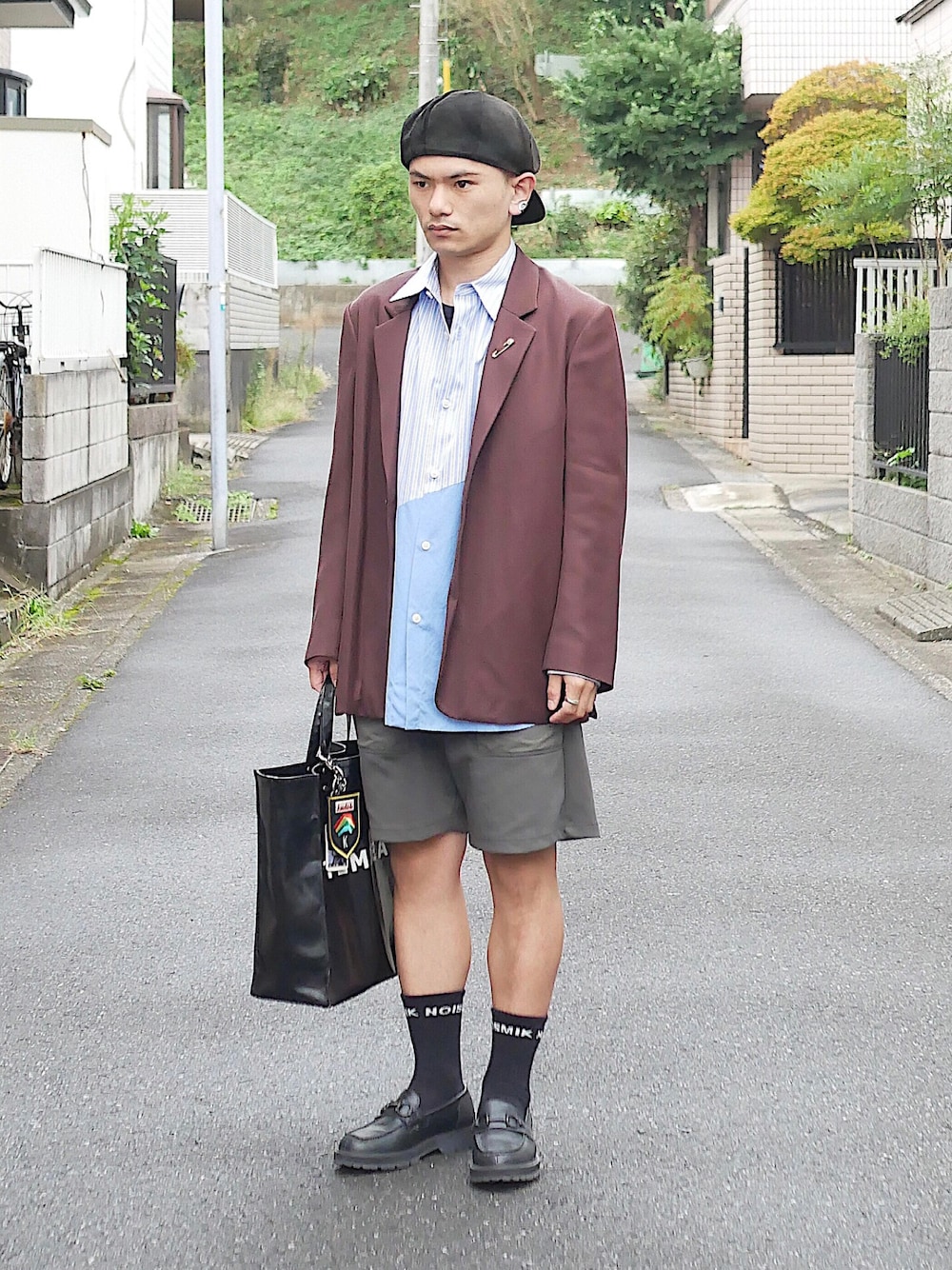 「低身長、低身長男子、低身長ファッション、低身長コーデ、soe、PRE_、gu×undercover、GU×UNDERCOVER、kaiko、uniform experiment、ロングジャケット、ブラウンジャケット、ブルーシャツ、ロングシャツ、カーキパンツ」｜「ブログ・YouTubeのアイテム（その他、その他）」を使った、小柄の小松@162cmさん（メンズ・162cm）の秋コーディネートの1枚目の写真