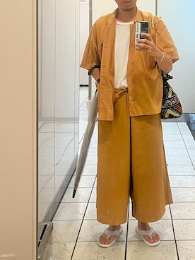 「アイテム（サンダル）」を使った、DAさん（メンズ・170cm）の夏コーディネート