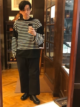 「OUTIL（ウティ）のアイテム」を使った、DAさん（メンズ・170cm）の秋コーディネート