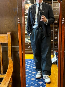 「COMOLI（コモリ）のアイテム（ジャケット/アウター）」を使った、DAさん（メンズ・170cm）の夏コーディネート