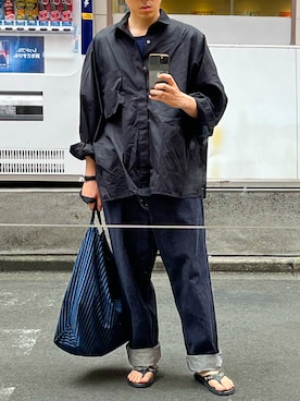 「Graphpaper（グラフペーパー）のアイテム」を使った、DAさん（メンズ・170cm）の夏コーディネート