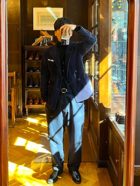 「Tricker's（トリッカーズ）のアイテム（ブーツ）」を使った、DAさん（メンズ・170cm）の冬コーディネート