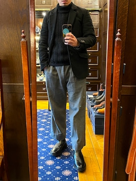 「FRANK LEDER（フランクリーダー）のアイテム（ジャケット/アウター）」を使った、DAさん（メンズ・170cm）の冬コーディネート