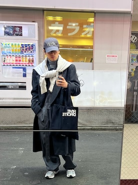 「アイテム（オールインワン・サロペット）」を使った、DAさん（メンズ・170cm）の冬コーディネート