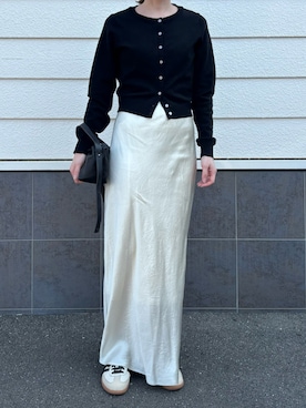 「アイテム（カーディガン/ボレロ）」を使った、Aさん（レディース・156cm）の秋コーディネート