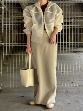 「アイテム（パーカー）」を使った、Aさん（レディース・156cm）の秋コーディネート