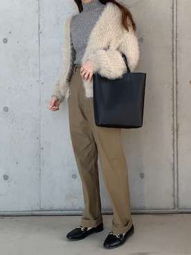 「春服デビュー宣言」｜「アイテム（チノパンツ）」を使った、Aさん（レディース・156cm）の冬コーディネート