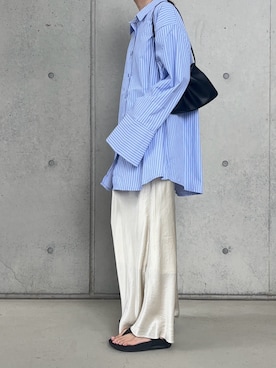 「アイテム（サンダル）」を使った、Aさん（レディース・156cm）の秋コーディネート