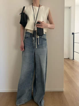 「アイテム（タンクトップ）」を使った、Aさん（レディース・156cm）の夏コーディネート