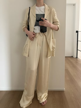 「TODAYFUL（トゥデイフル）のアイテム（パンツ）」を使った、Aさん（レディース・156cm）の春コーディネート