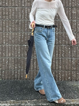 「アイテム（スニーカー）」を使った、Aさん（レディース・156cm）の秋コーディネート