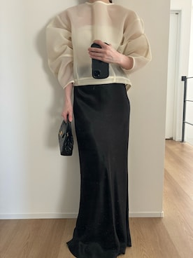 「ENOF（イナフ）のアイテム（スカート）」を使った、Aさん（レディース・156cm）の夏コーディネート
