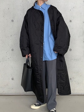 「MERCI（メルシー）のアイテム（ジャケット/アウター）」を使った、Aさん（レディース・156cm）の冬コーディネート