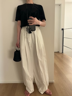 「アイテム（メガネ）」を使った、Aさん（レディース・156cm）の夏コーディネート