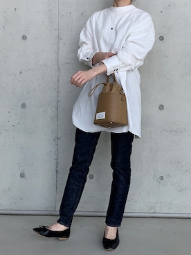 「MOUSSY（マウジー）のMVS SKINNY（デニムパンツ）」を使った、Aさん（レディース・156cm）の春コーディネート