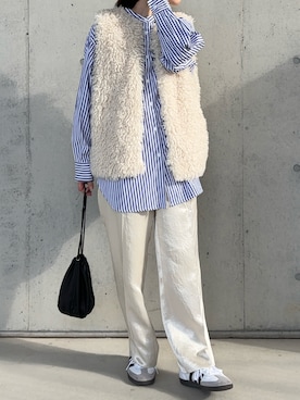 「MERCI（メルシー）のアイテム（ジャケット/アウター）」を使った、Aさん（レディース・156cm）の冬コーディネート
