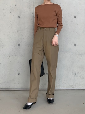 「#秋コーデ」｜「アイテム（パンツ）」を使った、Aさん（レディース・156cm）の秋コーディネート