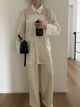 「evernavy（エバーネイビー）のアイテム」を使った、Aさん（レディース・156cm）の春コーディネート