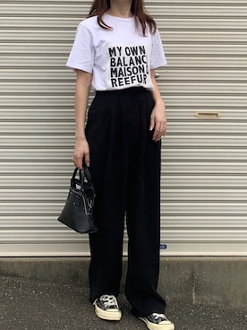 「MERCI（メルシー）のアイテム（パンツ）」を使った、Aさん（レディース・156cm）の秋コーディネート