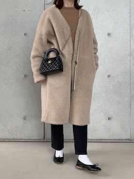 「H&M DIVIDED（エイチアンドエム　ディヴァイデッド）のアイテム」を使った、Aさん（レディース・156cm）の冬コーディネート