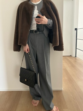 「ENOF（イナフ）のアイテム」を使った、Aさん（レディース・156cm）の冬コーディネート