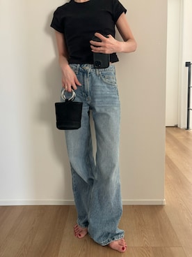 「H&M（エイチ・アンド・エム）のアイテム（パンツ）」を使った、Aさん（レディース・156cm）の夏コーディネート