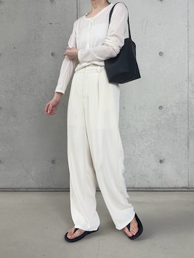 「ベアトップ」｜Aさん（レディース・156cm）の秋コーディネート