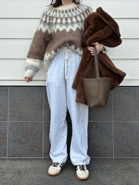 「anuke（アンヌーク）のアイテム」を使った、Aさん（レディース・156cm）の冬コーディネート