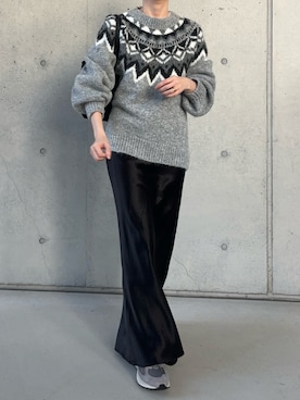 「アイテム（トップス）」を使った、Aさん（レディース・156cm）の秋コーディネート