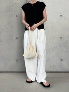 ENOF イナフ twill mini bag 巾着 ENOF（イナフ）の「twill mini bag（ハンドバッグ）」 - WEAR