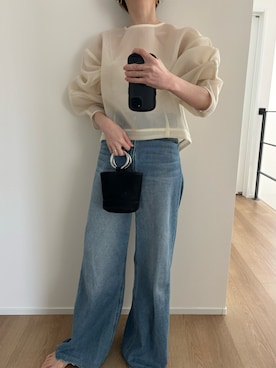 「H&M DIVIDED（エイチアンドエム　ディヴァイデッド）のアイテム（パンツ）」を使った、Aさん（レディース・156cm）の夏コーディネート