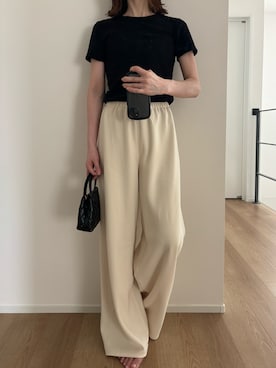 「evernavy（エバーネイビー）のアイテム」を使った、Aさん（レディース・156cm）の夏コーディネート