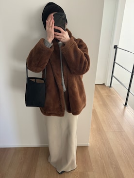 「MERCI（メルシー）のアイテム」を使った、Aさん（レディース・156cm）の冬コーディネート