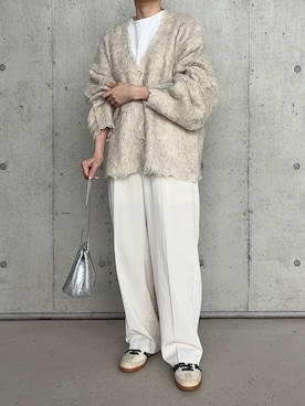 「adidas（アディダス）のSAMBA OG W　ID0478（スニーカー、ベージュ系）」を使った、Aさん（レディース・156cm）の春コーディネート