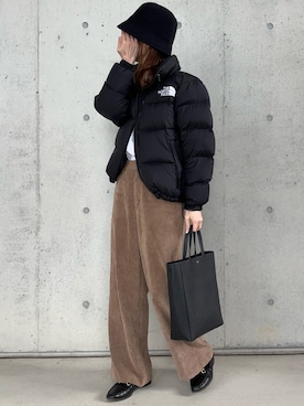 「アイテム（ダウンジャケット/コート）」を使った、Aさん（レディース・156cm）の春コーディネート