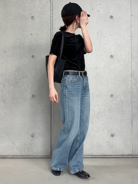 「アイテム（キャップ）」を使った、Aさん（レディース・156cm）の秋コーディネート