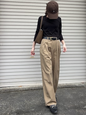 「アイテム（ベルト）」を使った、Aさん（レディース・156cm）の秋コーディネート