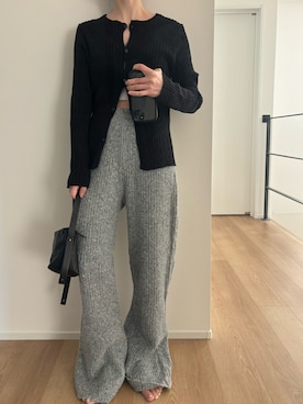 「アイテム（ハンドバッグ）」を使った、Aさん（レディース・156cm）の冬コーディネート