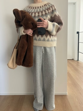 「MERCI（メルシー）のアイテム」を使った、Aさん（レディース・156cm）の冬コーディネート