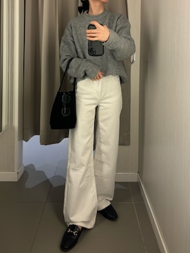 「H&M（エイチ・アンド・エム）のアイテム（パンツ）」を使った、Aさん（レディース・156cm）の冬コーディネート