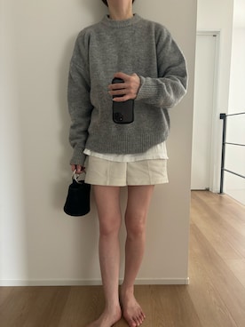 「アイテム（スウェットパンツ）」を使った、Aさん（レディース・156cm）の秋コーディネート