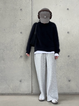 「アイテム（キャップ）」を使った、Aさん（レディース・156cm）の秋コーディネート