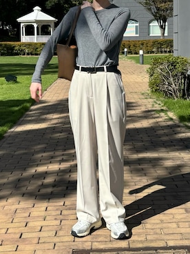 「アイテム（ファッション雑貨）」を使った、Aさん（レディース・156cm）の秋コーディネート