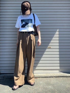 「アイテム（サンダル）」を使った、Aさん（レディース・156cm）の夏コーディネート