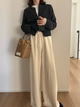 「evernavy（エバーネイビー）のアイテム」を使った、Aさん（レディース・156cm）の冬コーディネート