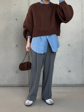 「アイテム（シャツ/ブラウス）」を使った、Aさん（レディース・156cm）の秋コーディネート