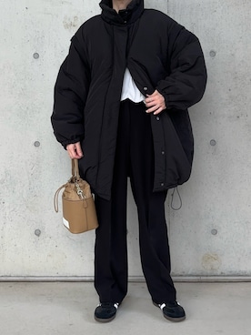 「MERCI（メルシー）のアイテム（ジャケット/アウター）」を使った、Aさん（レディース・156cm）の冬コーディネート