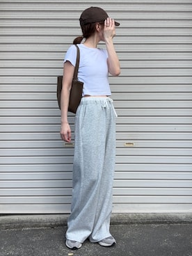 「スウェットコーデ」｜Aさん（レディース・156cm）の秋コーディネート