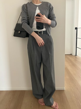 「アイテム（ベルト）」を使った、Aさん（レディース・156cm）の秋コーディネート