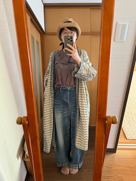 mina perhonenのデニムパンツを使った人気ファッション